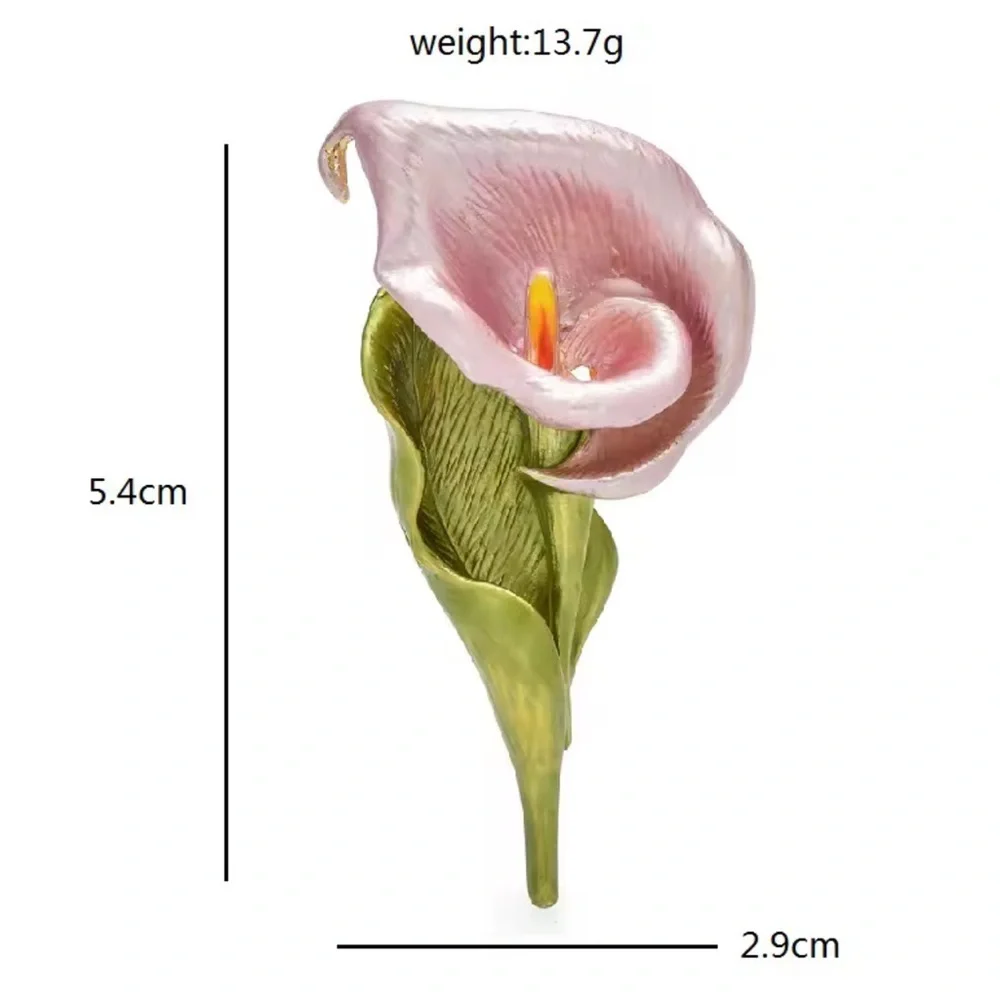 Calla Lily Cream Gold Brooch